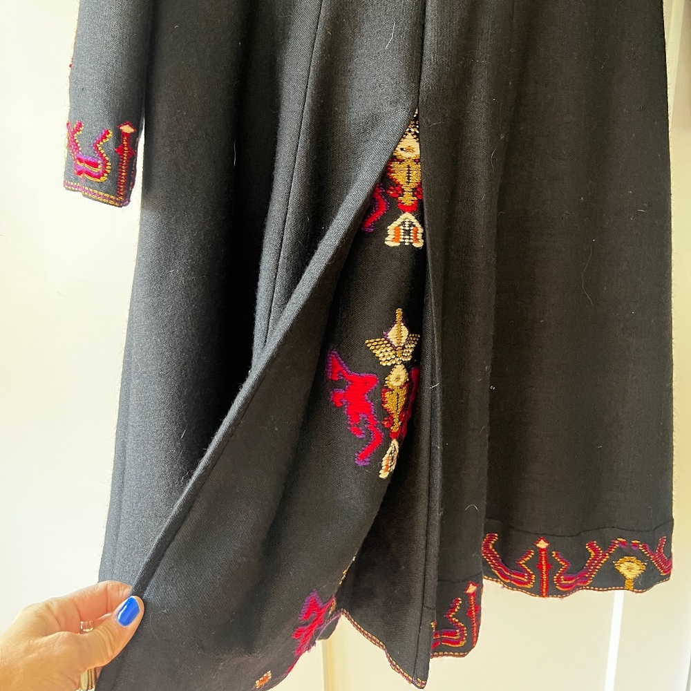 Vintage Boutique Woolen Coat Hand Made in Greece by Nikos and Takis - Picture 2 of 8